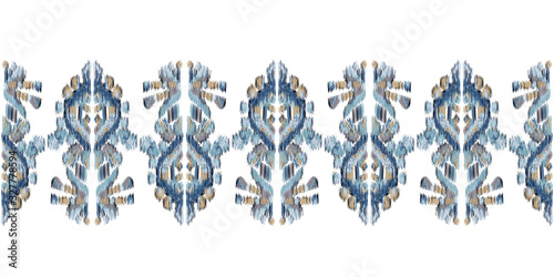 Nice native hand-drawn ikat geometric background - Ethnic folk pattern. Tribal embroidery background