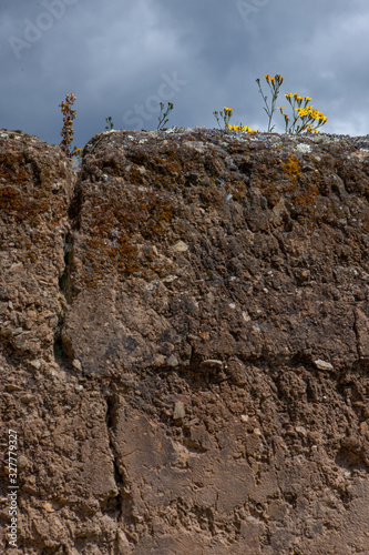 Wall. Village. Tantamayo. Peru. Andes. Huánuco Region, Huamalíes Province, Tantamayo District. photo