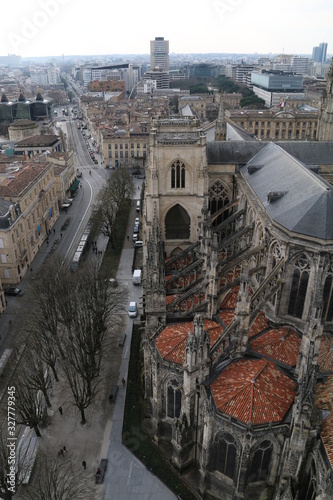 View of Bordeaux's roofs and church