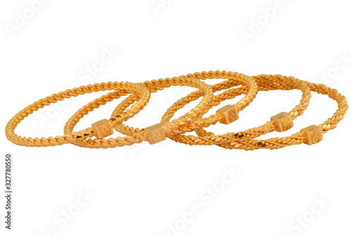 Elegant gold bracelets. Yellow gold.