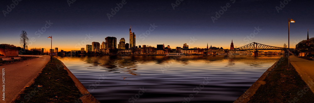 The skyline of Frankfurt across the Main