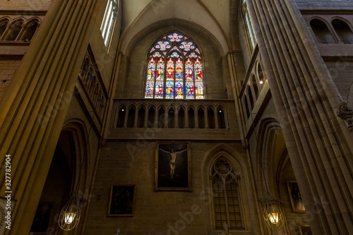 Cathédrale Saint-Bénigne de Dijon, Dijon Cathedral, ancient buildings in Dijon, France