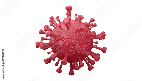 coronavirus  name  covid 19  isolated on white background - 3d rendering