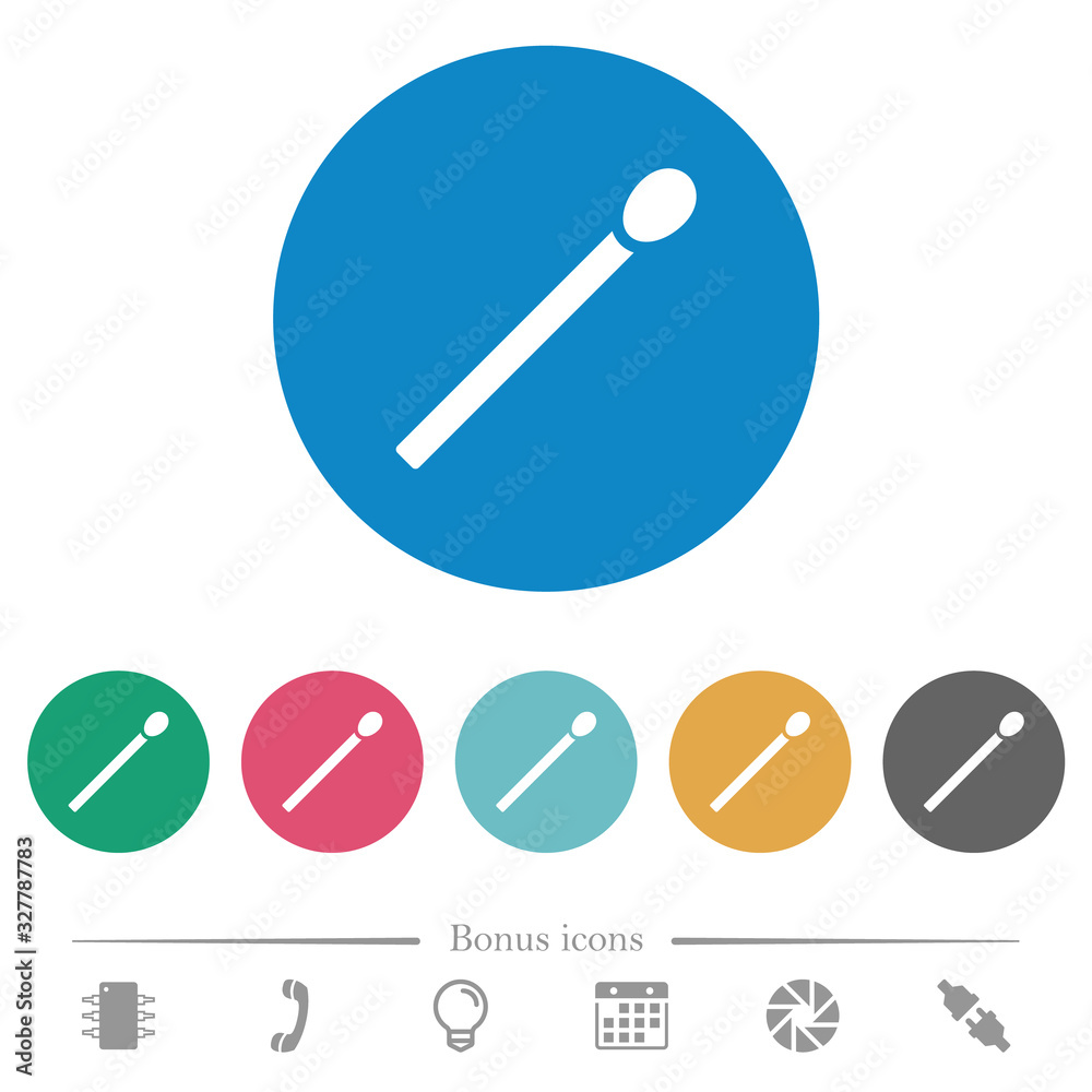 Matchstick flat round icons Matchstick flat round icons