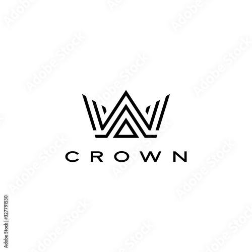 crown logo vector icon illustration