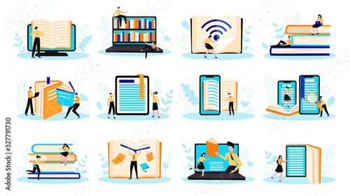 Online Library Icon Set
