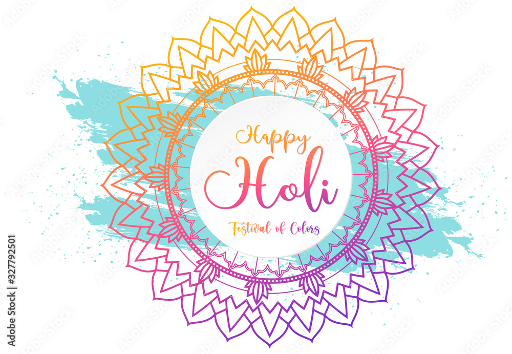 Happy Holi festival poster design with colorful background Happy Holi festival poster design with colorful background