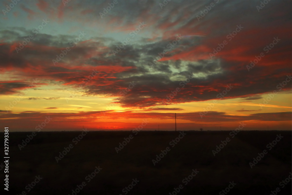 Sunset with amazing clouds and colors Sunset with amazing clouds and colors