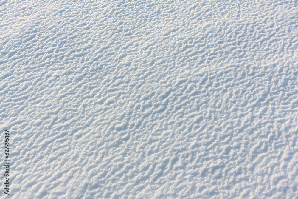 Obraz premium Convex snow background on the frozen surface of the river, Ob reservoir, Novosibirsk, Russia