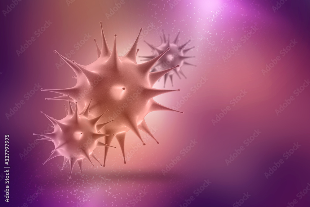 3d rendering Virus bacteria cells background 3d rendering Virus bacteria cells background