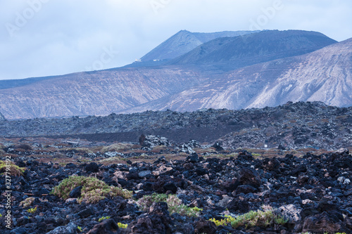 Volcanic Lanzarote landscape. Lanzarote. Canary Islands. Spain © Nickolay Khoroshkov