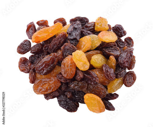 Raisins isolated on a white background