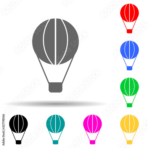 Balloon multi color style icon. Simple glyph, flat vector of transport icons for ui and ux, website or mobile application