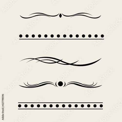 Vintage Design Elements with decorative lines