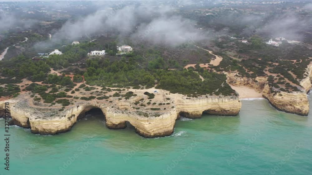 Portugal Fontainhas Beach in the south of the peninsula with camping