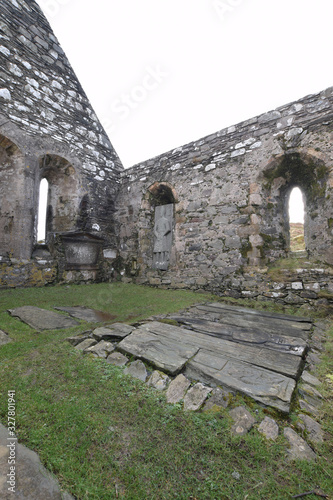 The ruins of Kildalton Church Islay Scotland photo