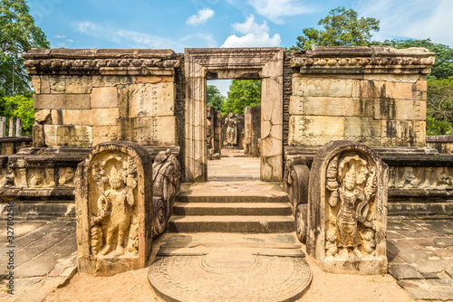 View at the Hetadage house in Jayanthipura complex in Polonnaruwa - Sri Lanka photo