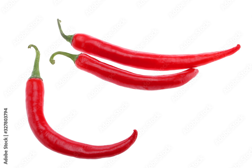 Chili pepper isolated on white background. Ripe chili pepper Clipping Path Chili pepper isolated on white background. Ripe chili pepper Clipping Path