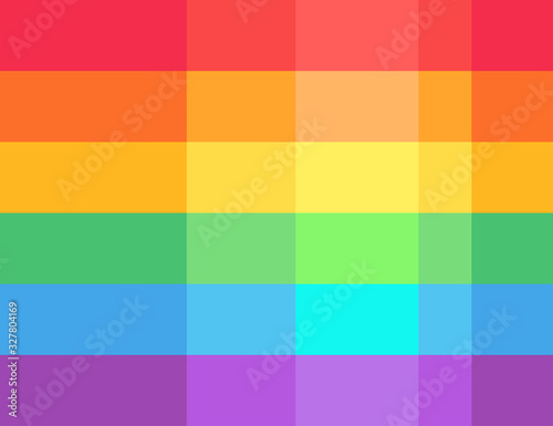 Love is Love. Flag of LGBT community on flagstaff. Vector illustration in rainbow color for sticker, greeting card, poster, patch, t-shirt, pin.