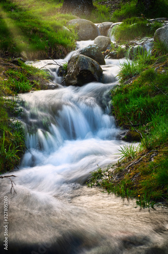 Mistic river. High mountain landscapes in the Sierra de Gredos, Spain