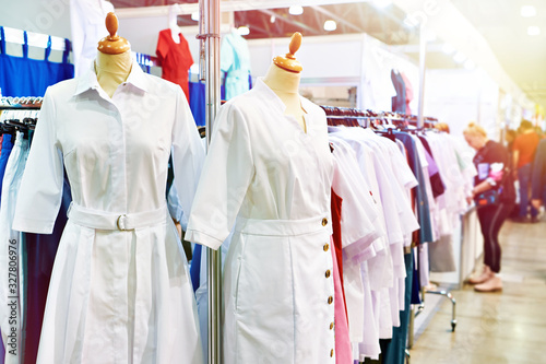 Clothes for doctors in store