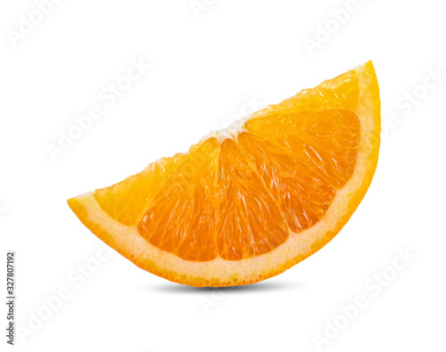 Orange fruit slice isolate on white background