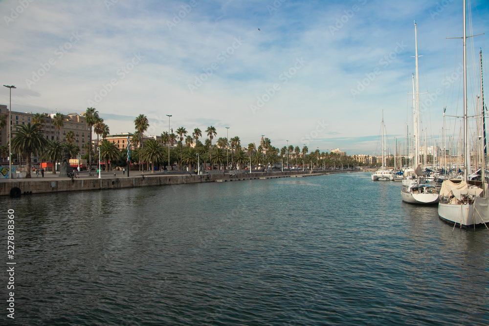yachts in the marina-Barcelona yachts in the marina-Barcelona