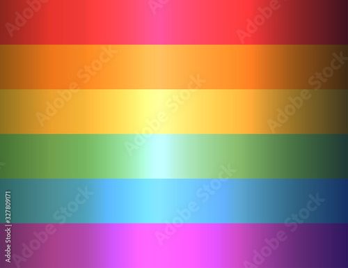 Love is Love. Flag of LGBT community on flagstaff. Vector illustration in rainbow color for sticker, greeting card, poster, patch, t-shirt, pin.