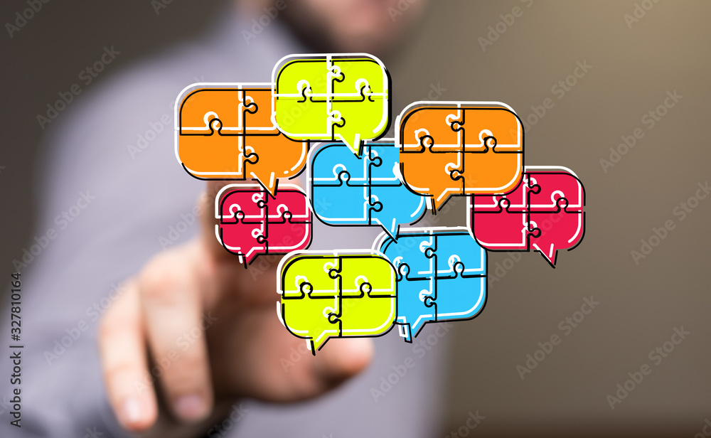 speech bubbles. People Chatting. Vector illustration of a communication concept, relating to feedback speech bubbles. People Chatting. Vector illustration of a communication concept, relating to feedback