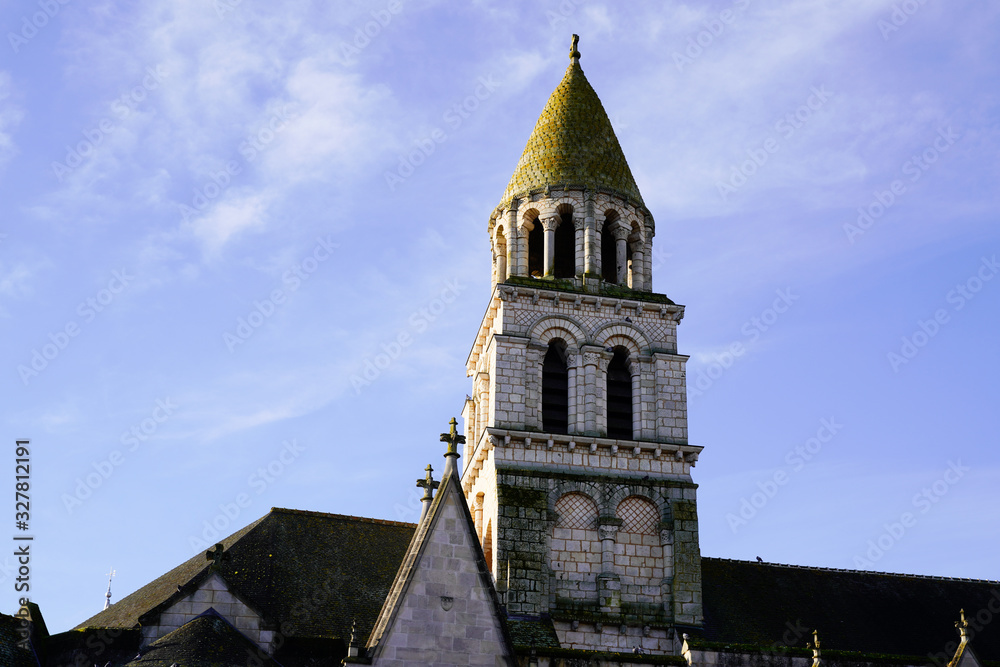 Roman poitiers church Notre Dame la Grande in city Poitier France