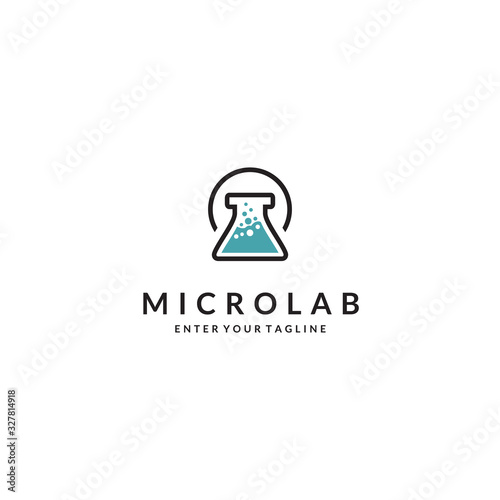 Test tube vector design in blue