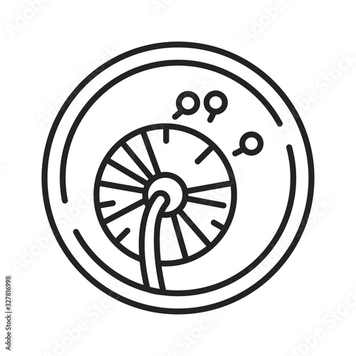 Hypoallergenic material black line icon. Mattress cover. Product won't trigger allergies. Pictogram for web page, mobile app, promo. UI UX GUI design element. Editable stroke.