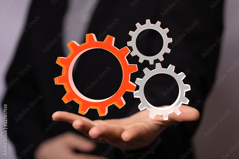 Gear With Success Concept digital. Gear With Success Concept digital.