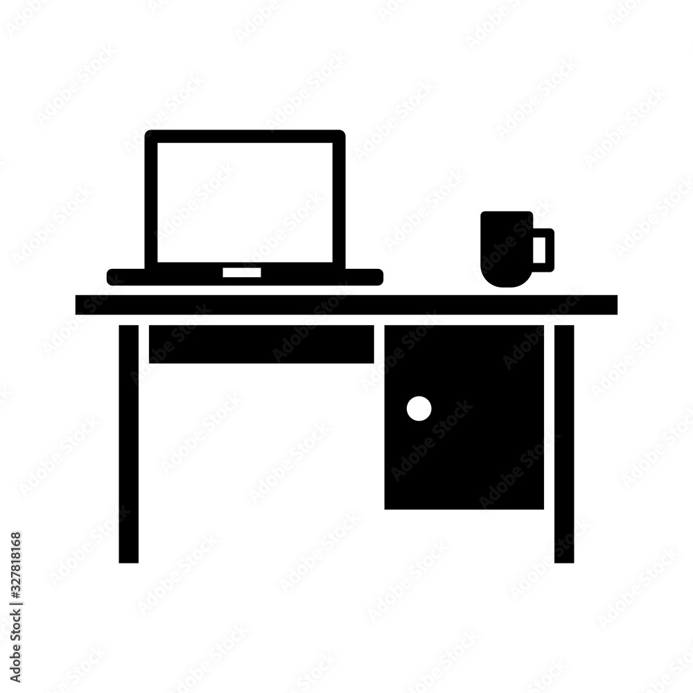 Study table icon vector sign and symbols on trendy design Study table icon vector sign and symbols on trendy design