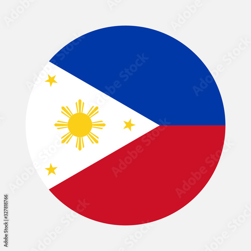 Philippines flag circle