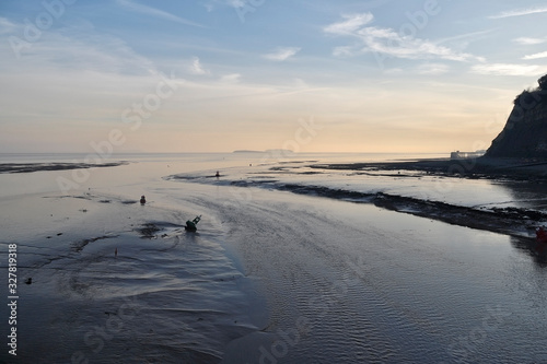 Severn Estuary Mudflats from Cardiff bay, Wales UK