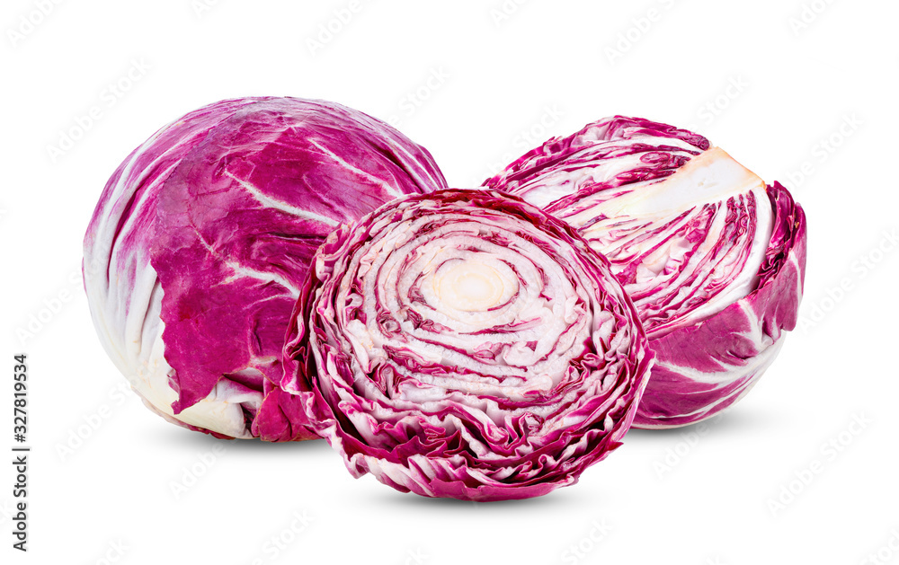 Radicchio, red salad isolated on white Radicchio, red salad isolated on white