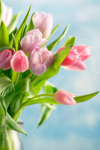 Fototapeta Naklejka Na Ścianę i Meble -  Bouquet of pink tulips
