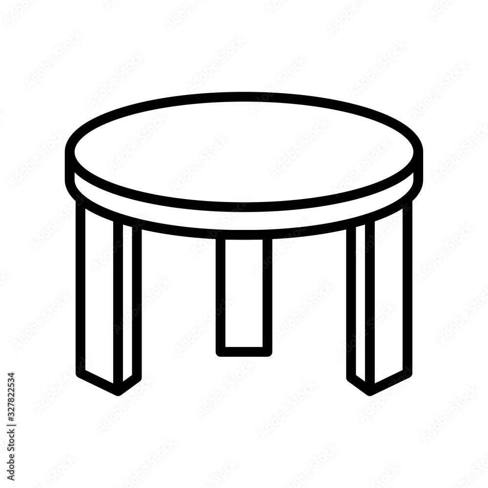 Fototapeta premium Round table icon vector sign and symbols