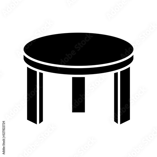 Round table icon vector sign and symbols