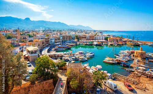 Kyrenia (Girne) old harbour on the northern coast of Cyprus.