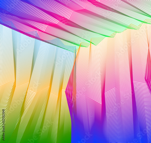 Abstract art vector background for modern trendy great design, line art surface textures, 3d dimensional space. Fantastic psychedelic trendy modern op art, optical dimensional illusion.