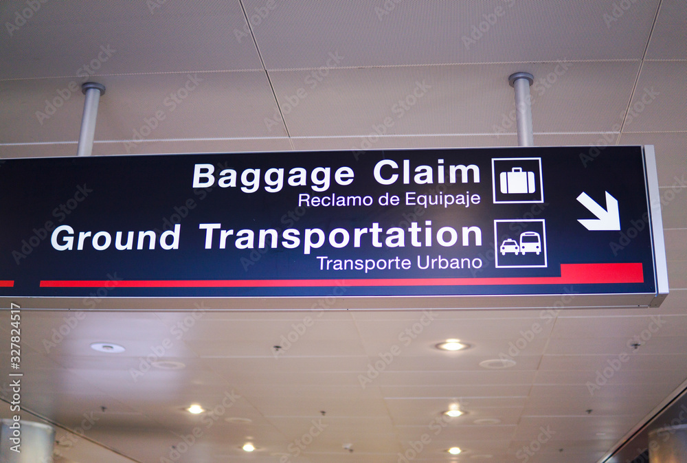 Airport Terminal Baggage Claim Sign