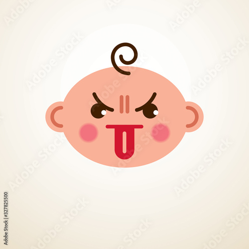 Cute baby cartoon vector fl...