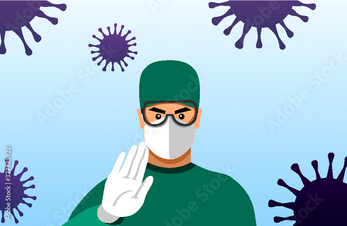 Health, epidemic prevention novel coronavirus pneumonia, doctors, nurses, prohibition, viruses, bacteria, medical treatment, hospitals, new crown pneumonia, mask, health,