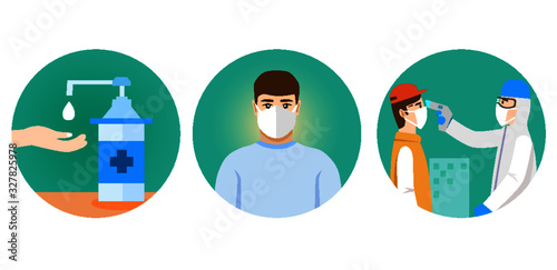 Health, epidemic prevention novel coronavirus pneumonia, doctors, nurses, prohibition, virus, bacteria, medical treatment, hospital, new crown pneumonia, mask, health, protection, washing hands, disin