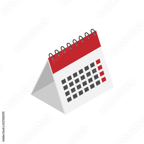 calendar isometric icon