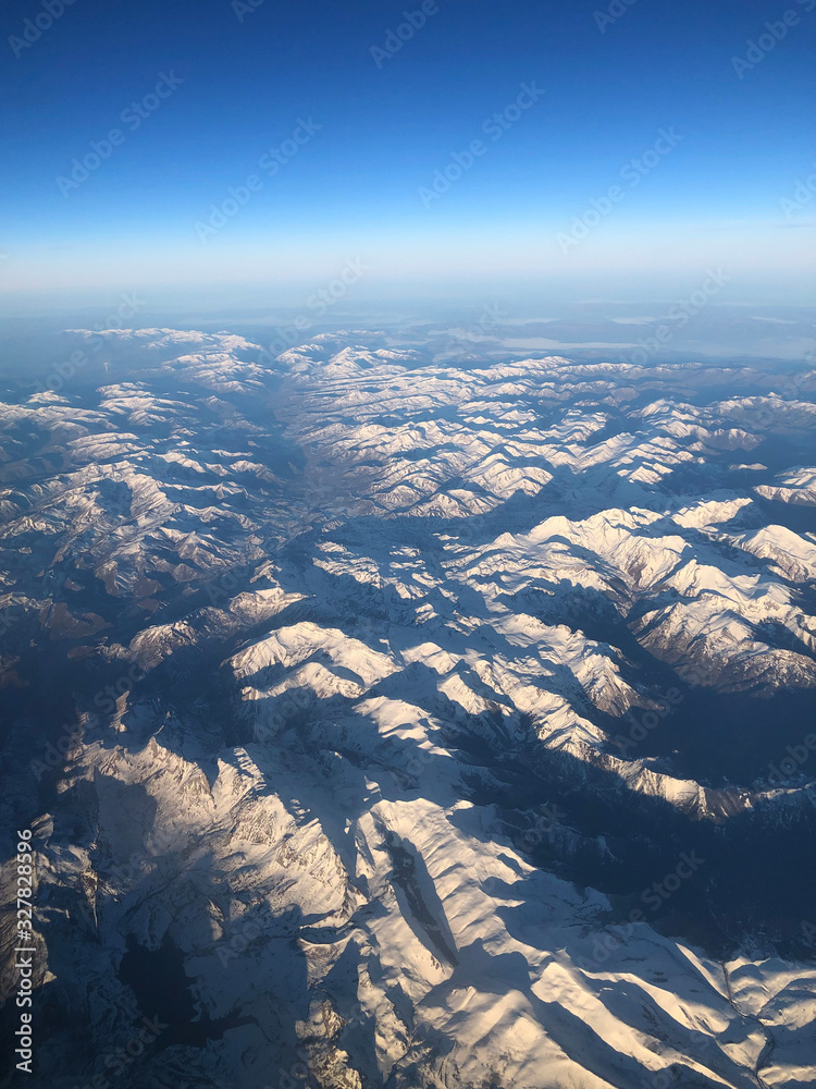 Fototapeta premium Aerial view of Spain mountains