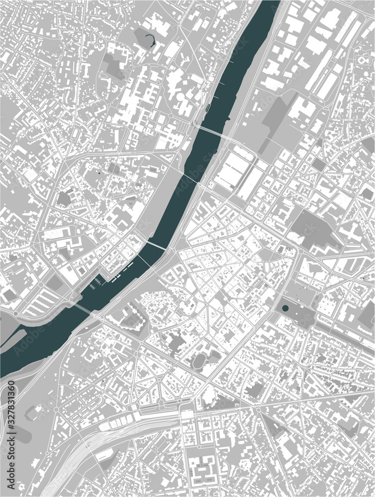 Obraz premium map of the city of Angers, Maine-et-Loire, Pays de la Loire, France