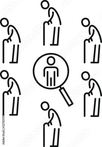 Population aging icon